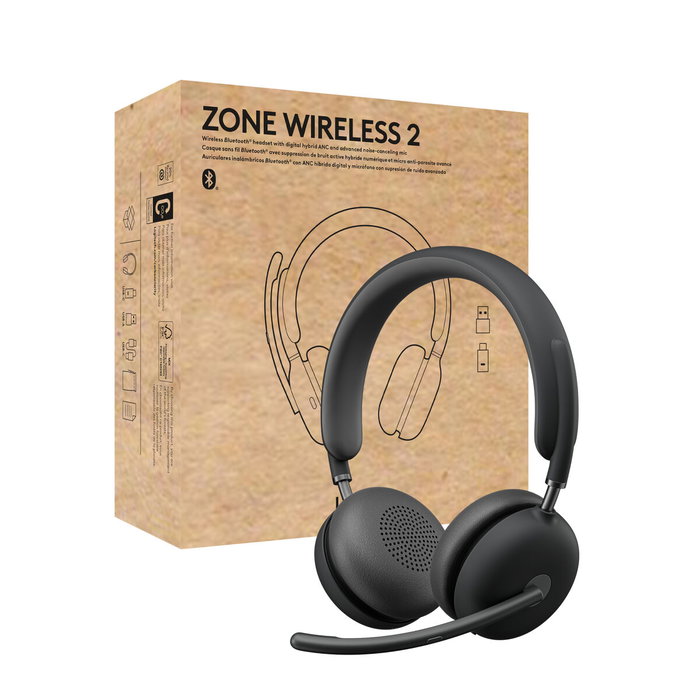 Logitech Zone Wireless 2 UC - Grafito Logitech Zone Wireless 2 UC - Grafito