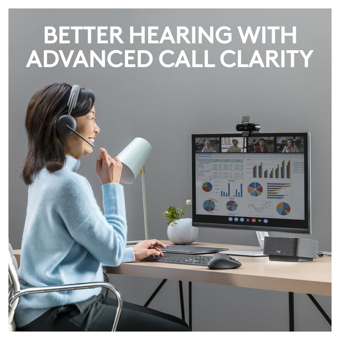 Logitech Zone Wireless 2 UC - Auriculares Inalámbricos para Teams/2.4GHz/BT - Graphite - Referencia A00174 A00172