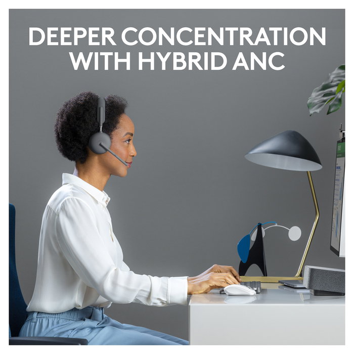 Logitech Zone Wireless 2 UC - Auriculares Inalámbricos para Teams/2.4GHz/BT - Graphite - Referencia A00174 A00172