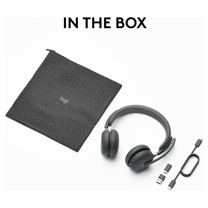 Logitech Zone Wireless 2 UC - Auriculares Inalámbricos para Teams/2.4GHz/BT - Graphite - Referencia A00174 A00172