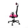 PIQUERAS Y CRESPO Silla de oficina Mardos con mecanismo Sincro/Traslack, Rosa y Negro