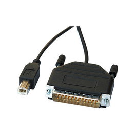 ROLINE Cable Convertidor Paralelo a USB 25 Polos Sub-D a USB Tipo B 1.8 m Negro