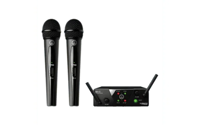 AKG Sistema Inalámbrico UHF Vocal Band US25B/D con 2 Micrófonos y Receptor