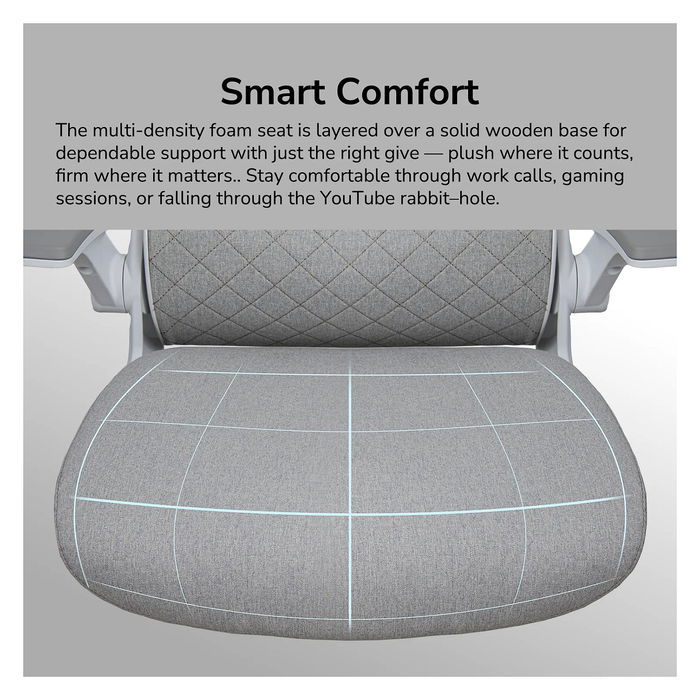 Cougar Stryder - Silla Gaming/Office Ergonómica Ajustable con Respaldo, Asiento y Reposacabezas en Tela Negra - CGR-STD-BLB