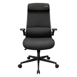 Cougar Stryder - Silla Gaming/Office Ergonómica Ajustable con Respaldo, Asiento y Reposacabezas en Tela Negra - CGR-STD-BLB
