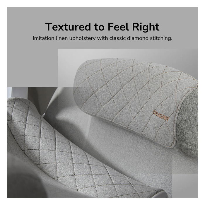 Cougar Stryder - Silla Gaming/Office Ergonómica Ajustable con Respaldo, Asiento y Reposacabezas en Tela Negra - CGR-STD-BLB