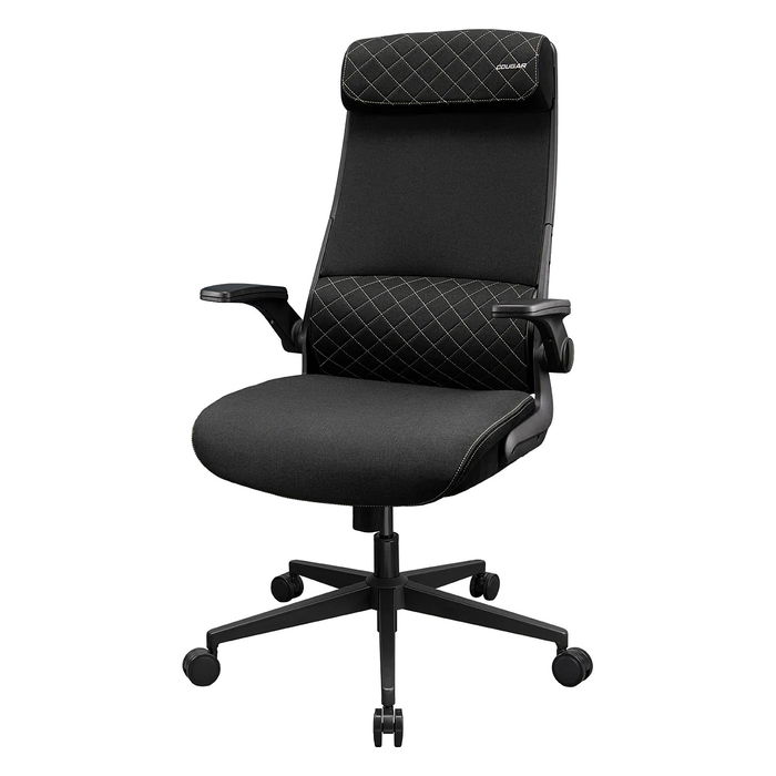 Cougar Stryder - Silla Gaming/Office Ergonómica Ajustable con Respaldo, Asiento y Reposacabezas en Tela Negra - CGR-STD-BLB