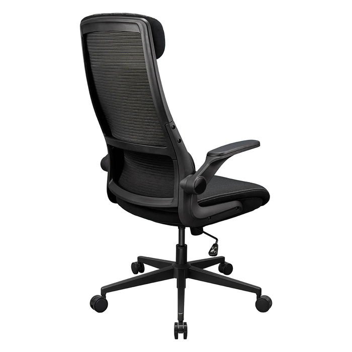 Cougar Stryder - Silla Gaming/Office Ergonómica Ajustable con Respaldo, Asiento y Reposacabezas en Tela Negra - CGR-STD-BLB