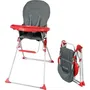 Bambisol Trona fija BambiKid - A partir de 6 meses - Mixta - Gris y rojo - Asiento PVC
