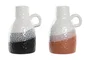 DKD Home Decor Jarrón de Dolomite Tricolor con Asa