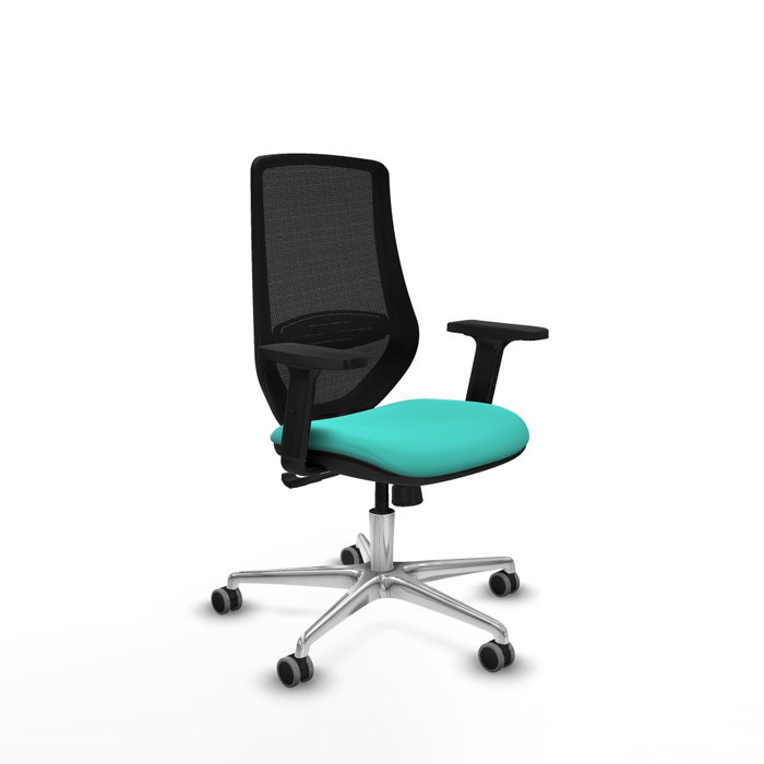 PIQUERAS Y CRESPO Silla de oficina Mardos con mecanismo Sincro, Turquesa y Negro PIQUERAS Y CRESPO Silla de oficina Mardos con mecanismo Sincro, Turquesa y Negro