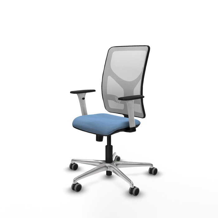 PIQUERAS Y CRESPO Silla de oficina Motilla con mecanismo Sincro, Azul cielo y Blanco PIQUERAS Y CRESPO Silla de oficina Motilla con mecanismo Sincro, Azul cielo y Blanco