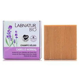 LABNATUR BIO Champú Sólido para Cabello Normal 75g con Aceite de Coco, Manteca de Cacao Bio y Aceite Esencial de Lavanda - Vegano, Sin Parabenos