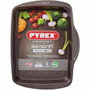 Pyrex® Fuente Rectangular Asimetria 35x27 cm Marrón Metalizado