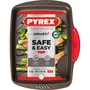 Pyrex® Fuente Rectangular Asimetria 35x27 cm Marrón Metalizado