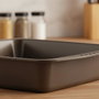 Pyrex Fuente Rectangular de Acero Asimetría SIL 35x27 cm