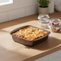 Pyrex Fuente Rectangular de Acero Asimetría SIL 35x27 cm