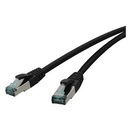 RED Patch Cable Cat.6a 10.0m Negro S/FTP AWG 27/7 RJ45 - Categoría 6a 10 Gigabit Ethernet Directo (10 m, Cat6a)