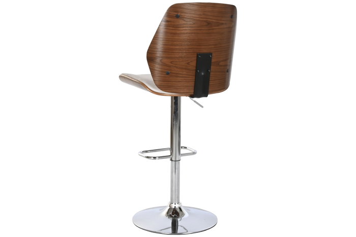 DKD Home Decor Taburete Ajustable Poliéster Nogal