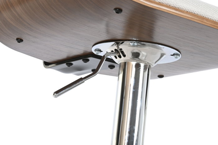 DKD Home Decor Taburete Ajustable Poliéster Nogal