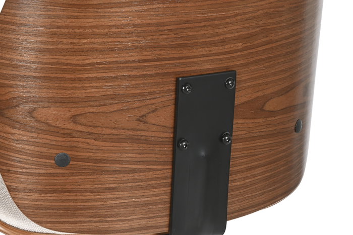 DKD Home Decor Taburete Ajustable Poliéster Nogal