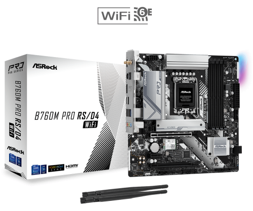 Asrock B760M Pro RS/D4 WiFi Intel B760 LGA 1700 micro ATX