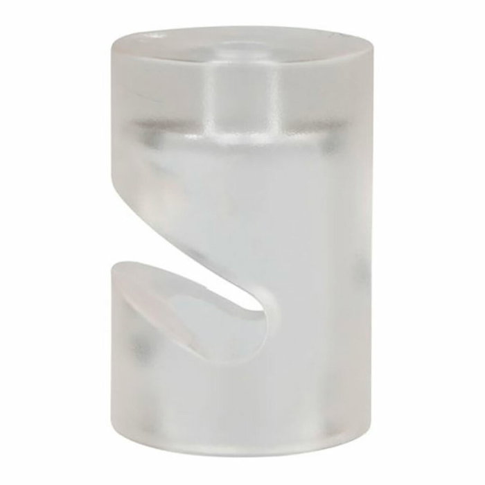 F-Line Sujetacables de plástico cilíndrico en V, transparente, 5 uds