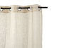 Giftdecor Cortina 140x260 cm, 8 Anillas, Color Blanco Roto (Set de 6)