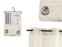 Giftdecor Cortina 140x260 cm, 8 Anillas, Color Blanco Roto (Set de 6)