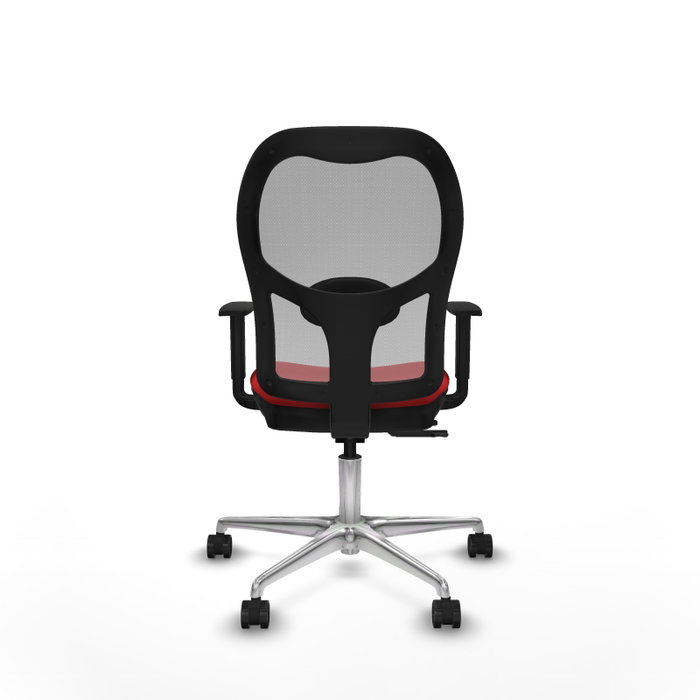 PIQUERAS Y CRESPO Silla de oficina Jorquera Rojo/Gris con mecanismo Sincro/Traslack