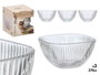 Vivalto Set 3 Cuencos Aperitivo Rayas 270 ml Vidrio Transparente 10.5x7.5x11.5 cm (Set de 12)