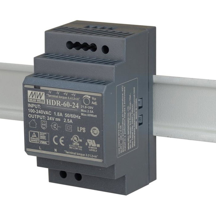 D-Link DIS-H60 Fuente de Alimentación Montaje en Rail DIN, 60W, 24V DC, Ultra Slim, Protección Sobretensión y Cortocircuito D-Link DIS-H60 Fuente de Alimentación Montaje en Rail DIN, 60W, 24V DC, Ultra Slim, Protección Sobretensión y Cortocircuito