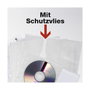 Durable 522219 Funda para CD/DVD A4 con vellón de protección, transparente
