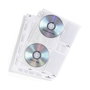 Durable 522219 Funda para CD/DVD A4 con vellón de protección, transparente