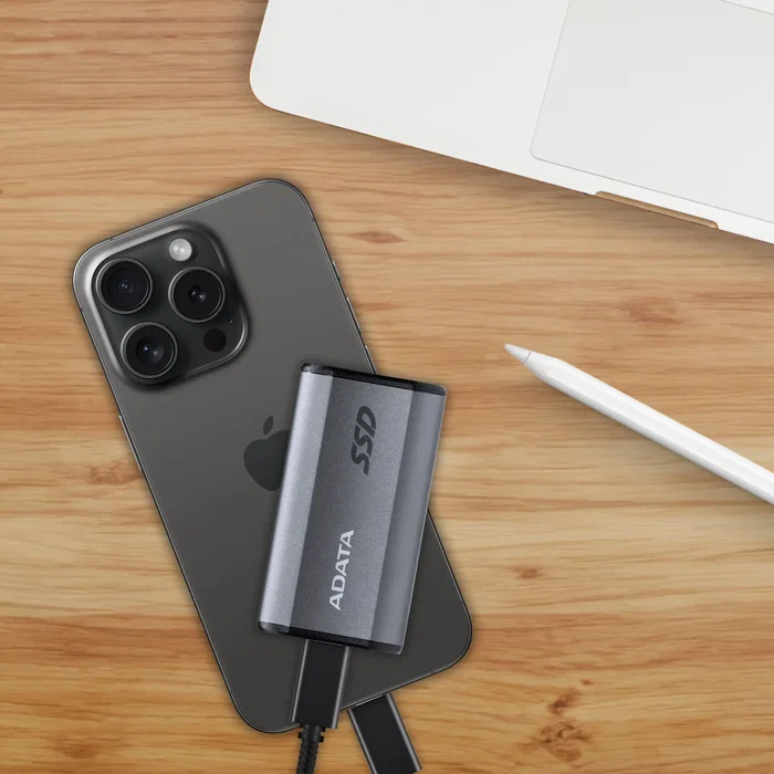 ADATA SE880 Disco Externo SSD 1TB USB-C 3.2 Gen 2x2 (20 Gbps) - 2000 MB/s, Color Gris