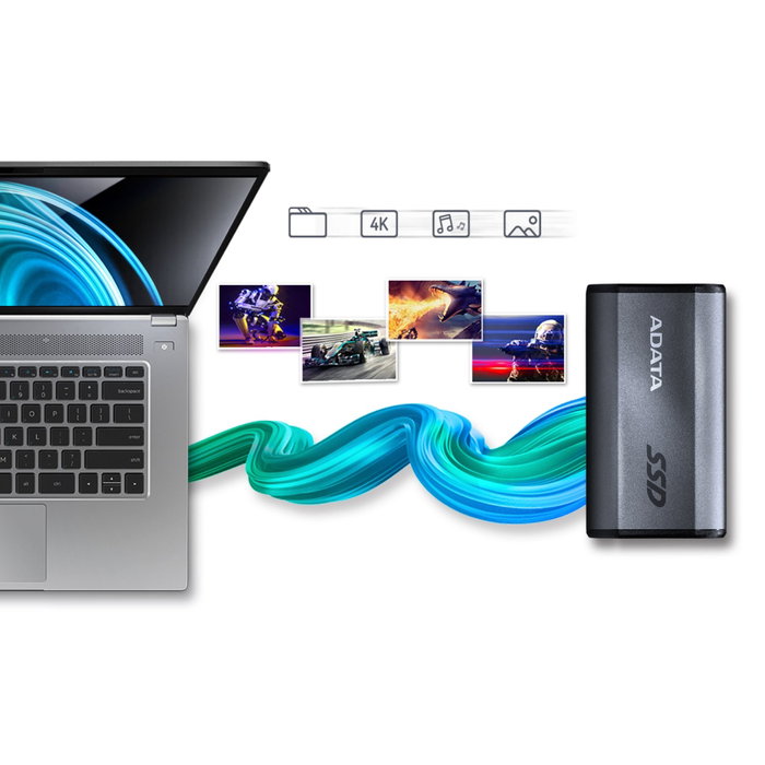 ADATA SE880 Elite 1 TB SSD Externo Gris