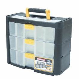 Plastiken Caja de herramientas Titanio con 3 cajones grandes, Negro