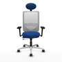 PIQUERAS Y CRESPO Silla de oficina Zulema Azul y Blanco