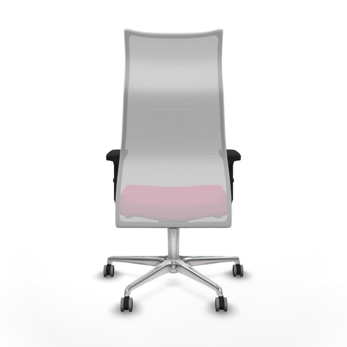 PIQUERAS Y CRESPO Sillón Albacete con mecanismo Sincro, Rosa y Blanco, Base Aluminio, Brazos 2D PIQUERAS Y CRESPO Sillón Albacete con mecanismo Sincro, Rosa y Blanco, Base Aluminio, Brazos 2D