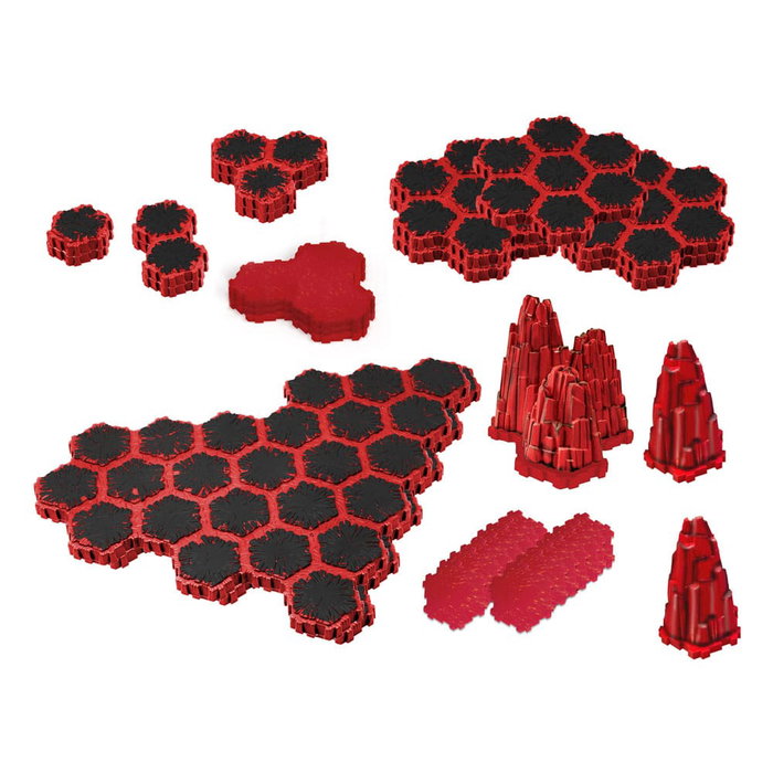 Heroscape expansión del terreno The Lava Fields of Valhalla *Edición Inglés*