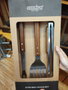 DKD Home Decor Set de 3 Utensilios para Barbacoa INOX ACACIA