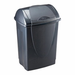 Mondex Papelera con tapa Greenloop, gris antracita, 10 l