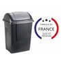 Mondex Papelera con tapa Greenloop, gris antracita, 10 l