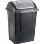 Mondex Papelera con tapa Greenloop, gris antracita, 10 l