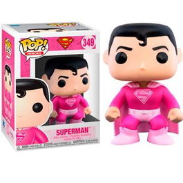 Funko Pop Superman Rosa Investigacion Contra El Cancer De Mama Nº 349 Caja Original
