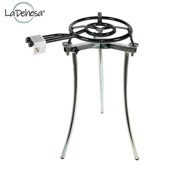 La Dehesa Trípode Regulable para Quemador, Metal Color Plata, Dimensiones 72 x 11 x 36 cm (Abierto: 63 x 63 x 72 cm) (Set de 4)