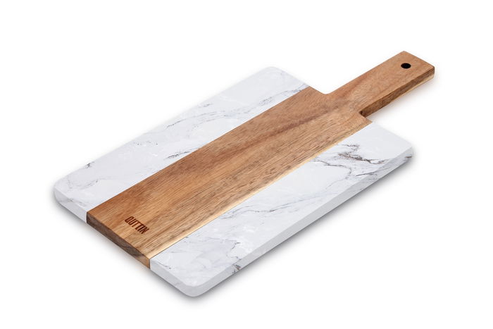 Quttin Tabla Cortar Acacia y Mármol 38 x 18 cm (8 Unidades) Quttin Tabla Cortar Acacia y Mármol 38 x 18 cm (8 Unidades)