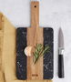 Quttin Tabla Cortar Acacia y Mármol 38 x 18 cm (8 Unidades)
