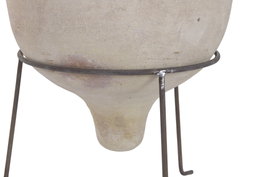 DKD Home Decor Ánfora Artesanal de Terracota y Hierro Marrón Claro