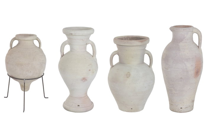 DKD Home Decor Ánfora Artesanal de Terracota y Hierro Marrón Claro DKD Home Decor Ánfora Artesanal de Terracota y Hierro Marrón Claro